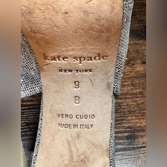 Kate Spade Strappy Silver Heels‎ Size 9 - Picture 6 of 11